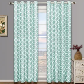 Teal Meridian Room-Darkening Thermal Insulated Curtain Pair (Set of 2 Panels)