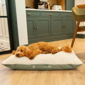 100% Recycled Eden Pillow Dog Bed - Sage Green