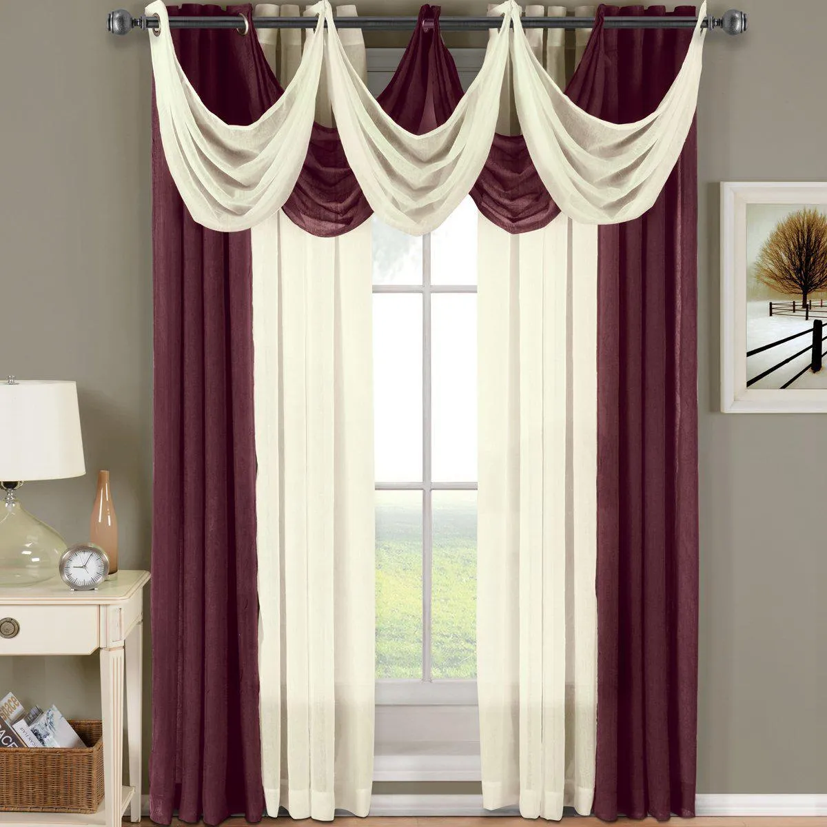 Abri Grommet Crushed Sheer Window Treatment (Single)