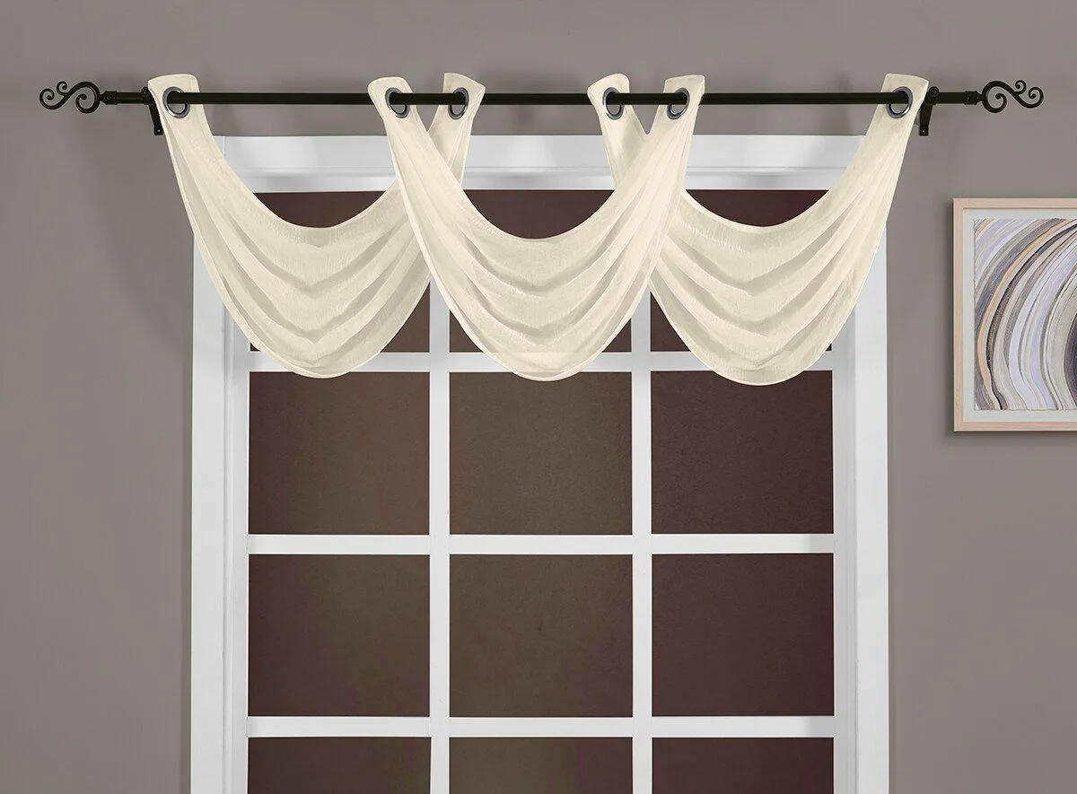 Abri Grommet Crushed Sheer Window Treatment (Single)