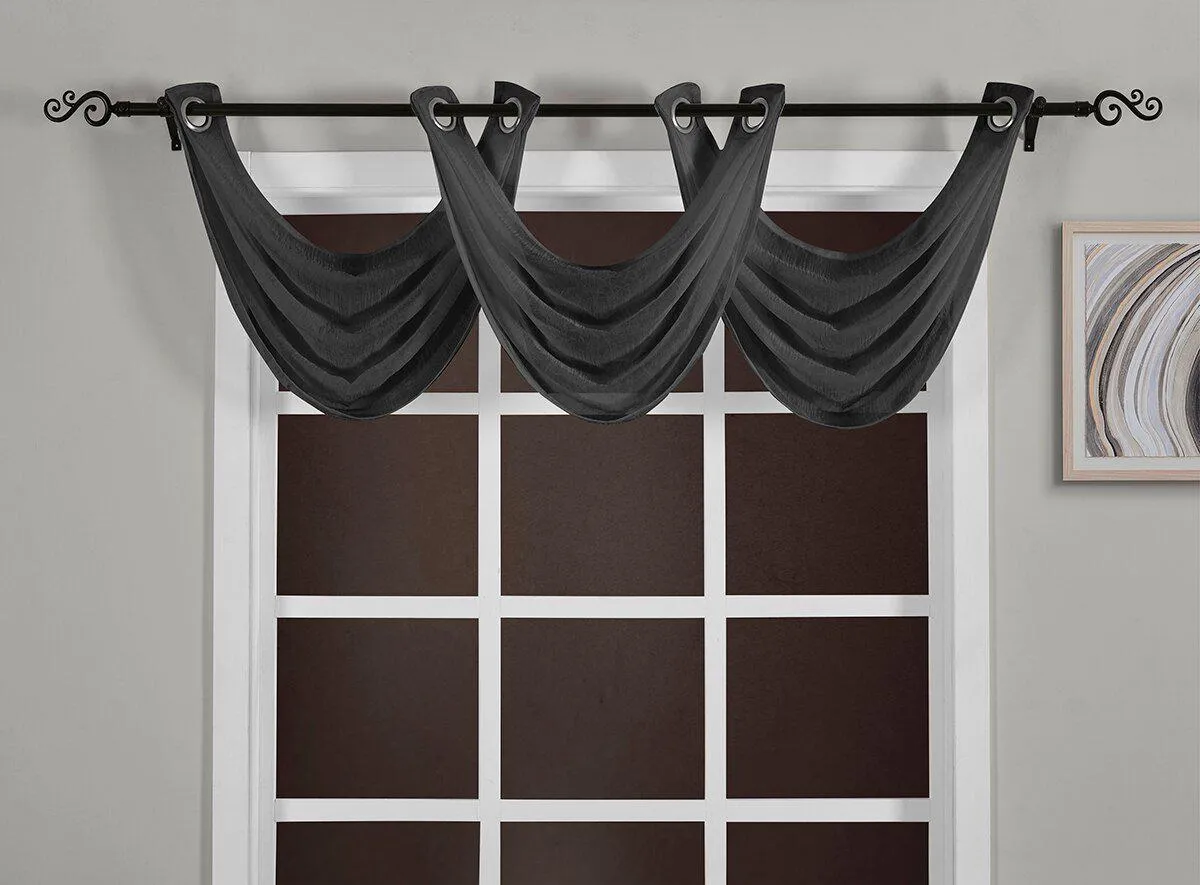 Abri Grommet Crushed Sheer Window Treatment (Single)