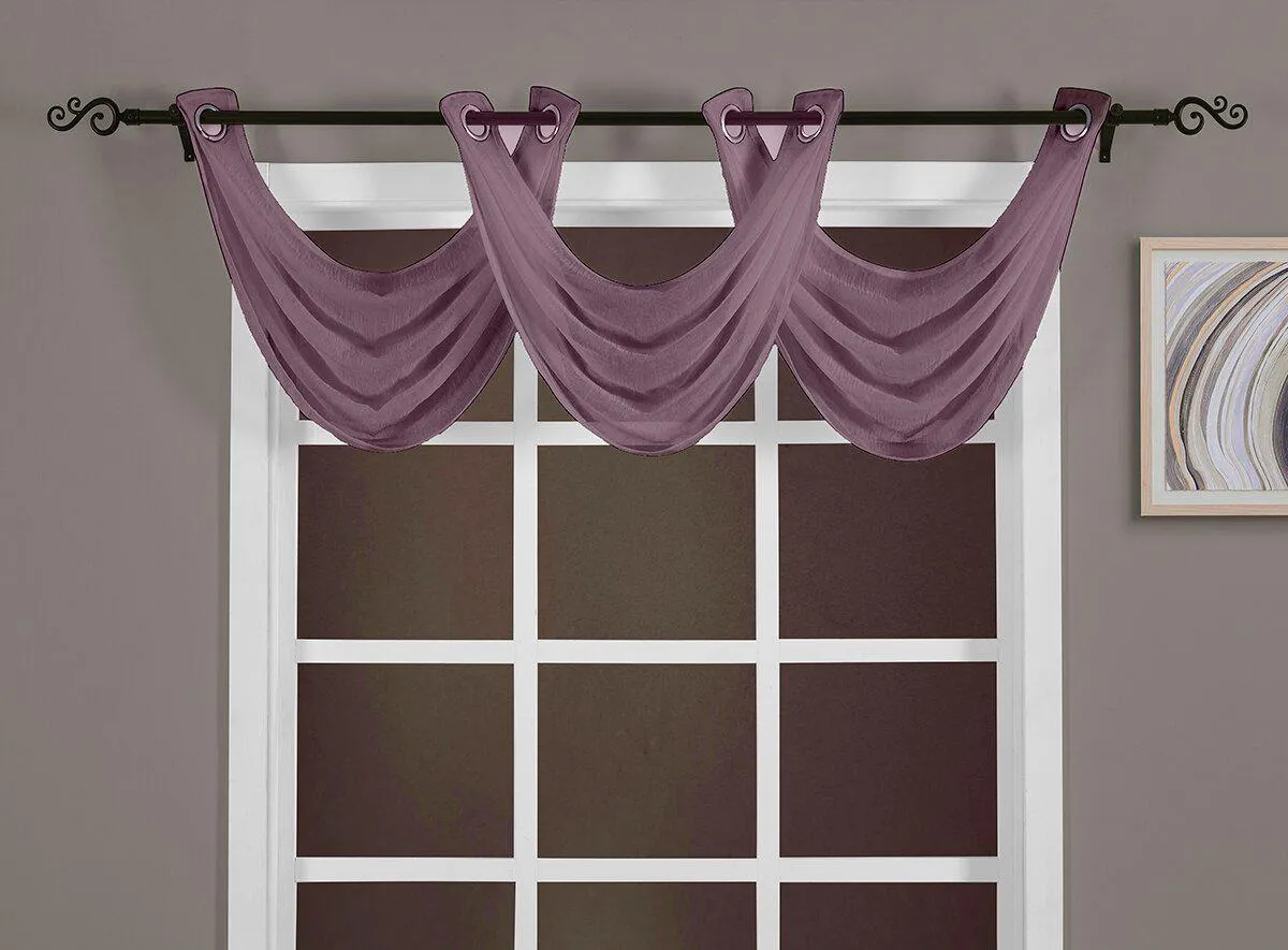 Abri Grommet Crushed Sheer Window Treatment (Single)