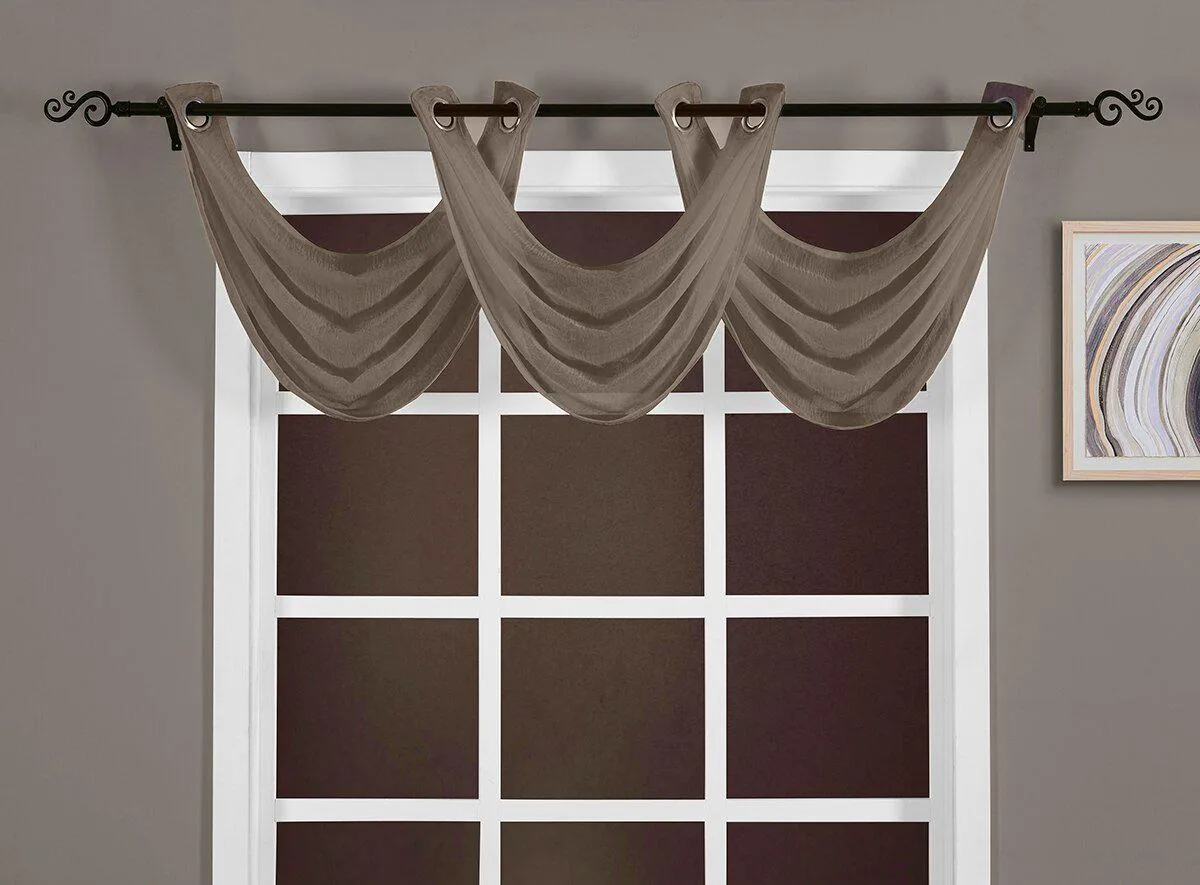 Abri Grommet Crushed Sheer Window Treatment (Single)