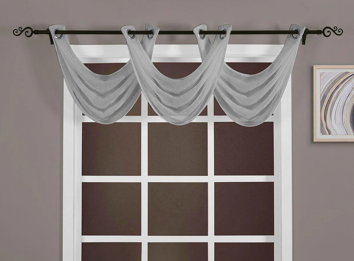 Abri Grommet Crushed Sheer Window Treatment (Single)