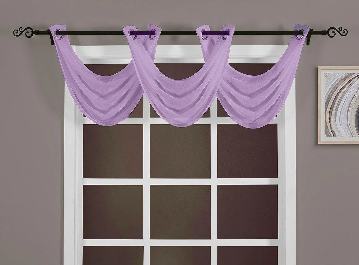 Abri Grommet Crushed Sheer Window Treatment (Single)