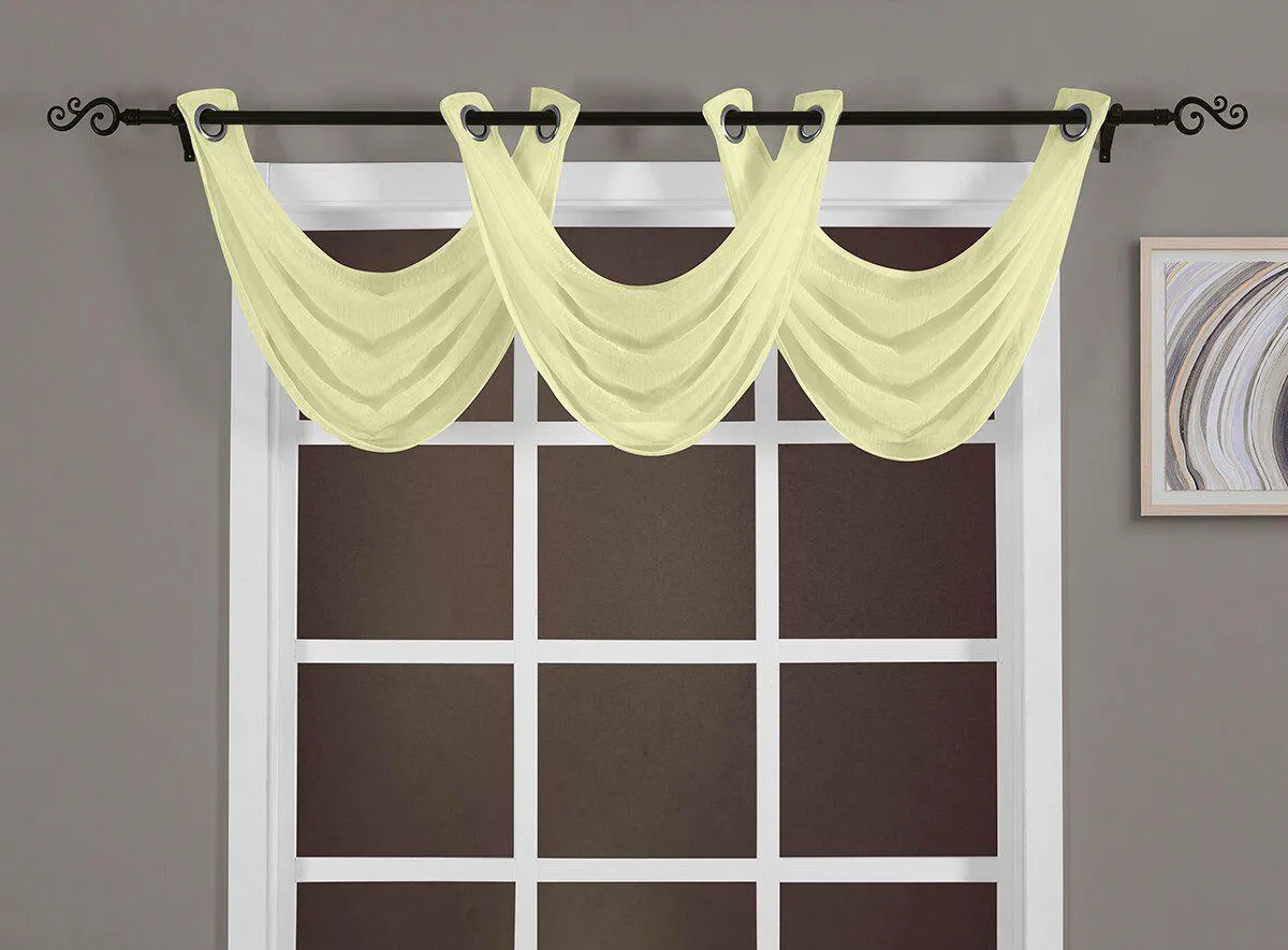 Abri Grommet Crushed Sheer Window Treatment (Single)