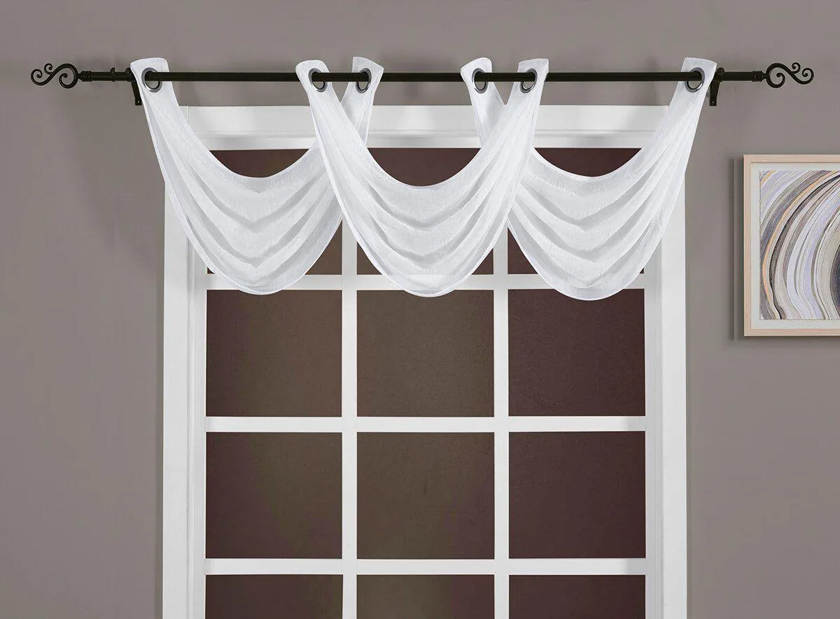 Abri Grommet Crushed Sheer Window Treatment (Single)