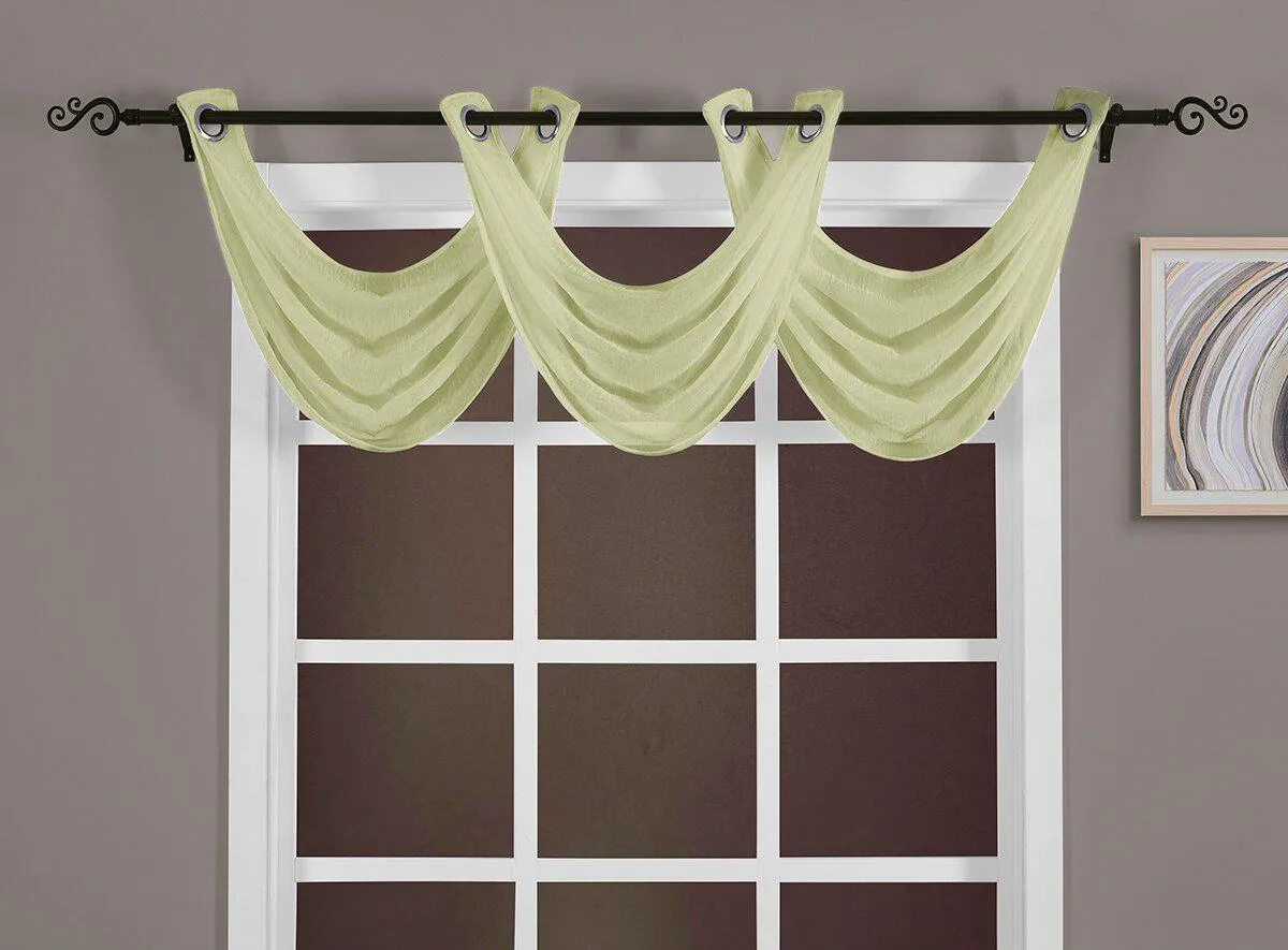 Abri Grommet Crushed Sheer Window Treatment (Single)