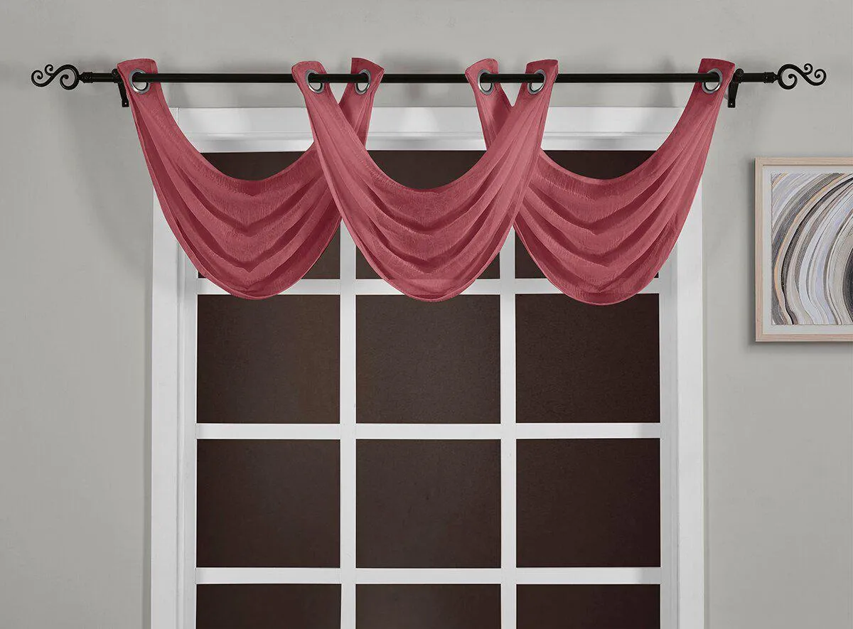 Abri Grommet Crushed Sheer Window Treatment (Single)