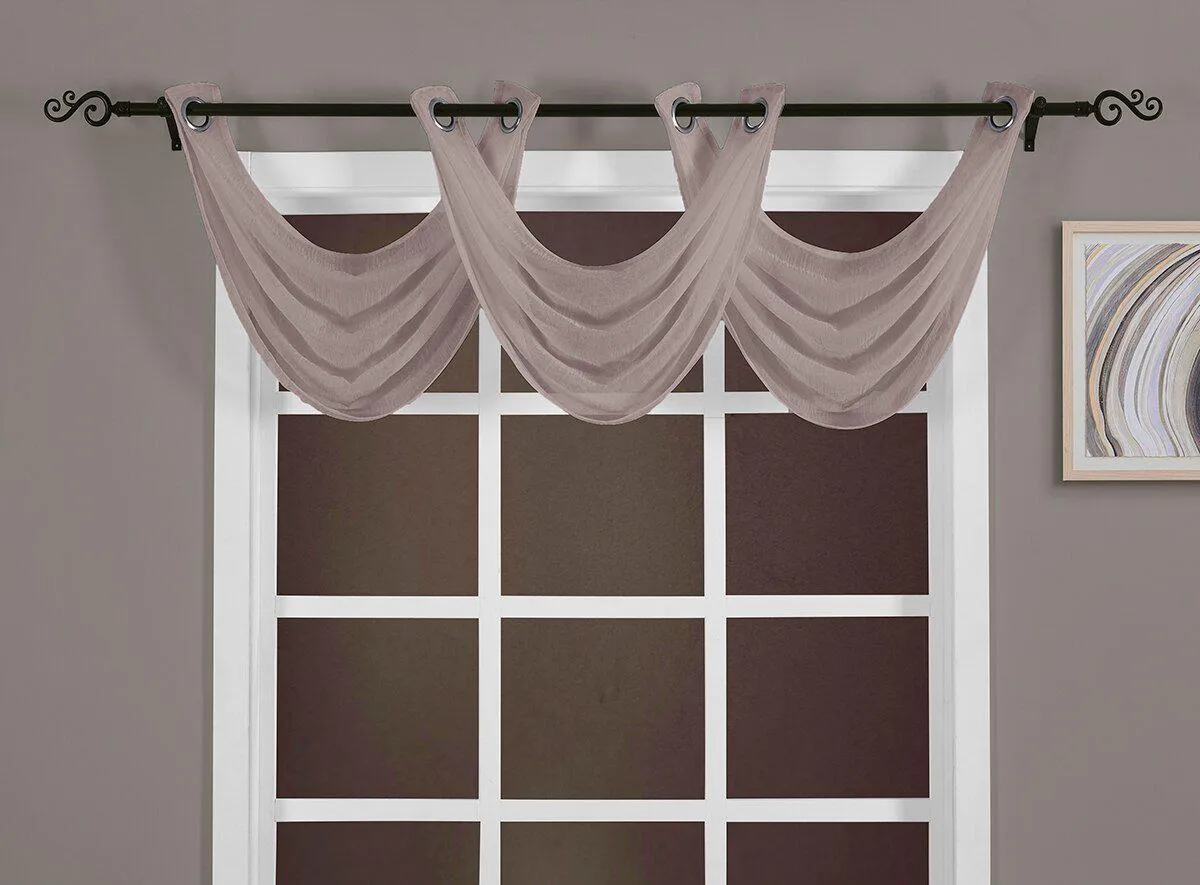 Abri Grommet Crushed Sheer Window Treatment (Single)