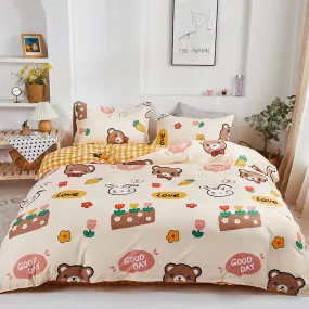 Adorable Bunny Print Bedding Set