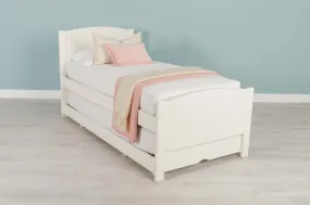 Albany Soft White Solid Wood Guest Bed - 3ft Single