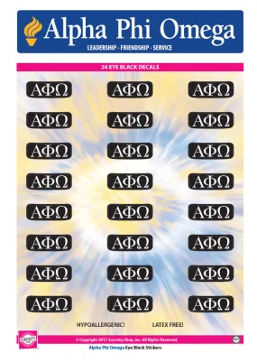 Alpha Phi Omega Eye Black Decals