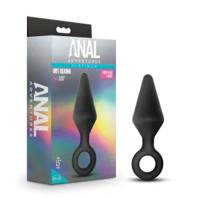 Anal Adventures Platinum By Blush® | Loop Black 5.25-Inch Anal Plug