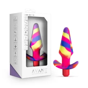 Avant By Blush® | Free Spirit Scarlet: Artisan 5 Inch Vibrating Stayput™ Butt Plug - Elegantly Made with Smooth Ultrasilk® Purio™ Silicone