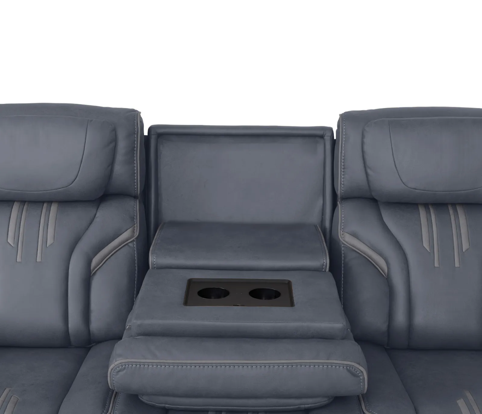 Avenger Sofa - Triple Power, Massage & Audio - Navy Fabric