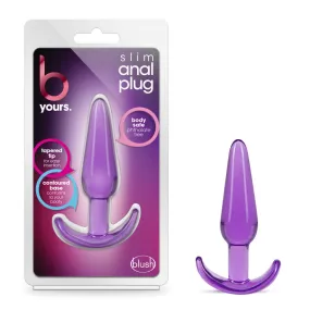 B Yours By Blush® | Slim Blue 4.25-Inch Anal Plug