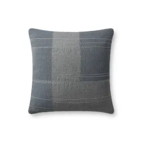 Blue Stitched Pillow 18"