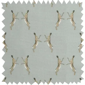 Boxing Hares Fabric by the Metre