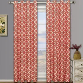 Coral Meridian Room-Darkening Thermal Insulated Curtain Pair (Set of 2 Panels)