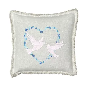 Dove Embroidered Pillow