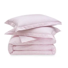 Duvet Set, Perfect Pink Gingham, Premium Percale Cotton