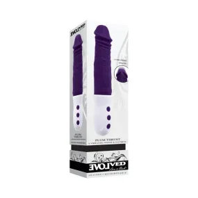 Evolved Plum Thrust Rechargeable Thrusting Vibrator Dildo