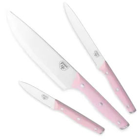 GreenLife Stainless Steel 3-Piece Cutlery Set | Pink