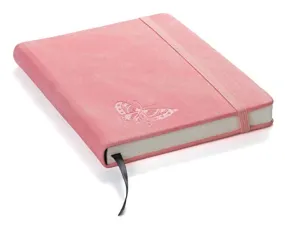 Red Co. 5” x 7” Embossed Butterfly Textured Faux Leather Journal, 240 Lined Pages, Bright Pink