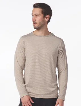 Salton Long Sleeve: Mocha Heather/White Stripe