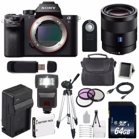 Sony Alpha a7S II a7S Mark II a7SII ILCE7SM2/B Mirrorless Digital Camera (International Model)   Sony Sonnar T FE 55mm Lens Filter Set Bundle