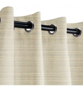 Sunbrella Outdoor Curtain with Stainless Steel Grommets - Dupione Dove