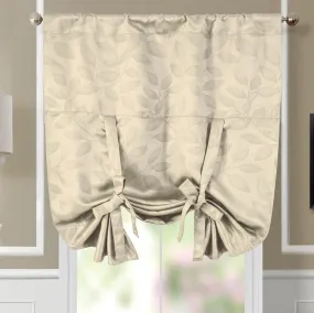 Tie Up Window Curtain Shade ( 37" W X 63" L) Virginia Rod Pocket Room Darkening