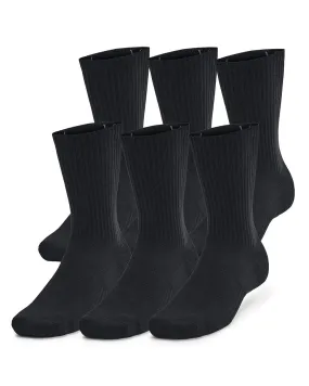 Under Armour Mens Training Cotton Crew Socks - 6 Pack